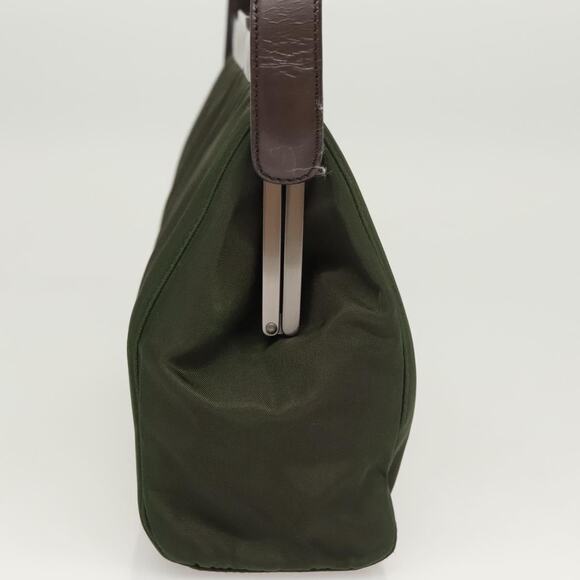 PRADA Shoulder Bag Nylon Khaki Silver - Picture 4 of 12